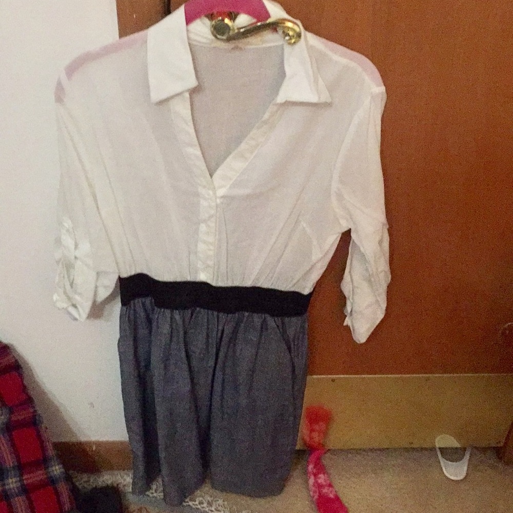 FOREVER 21💖White and grey dress